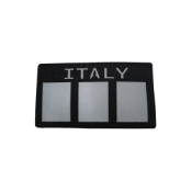 Italy Flag Laser Cut Patch Black/Reflective-L
