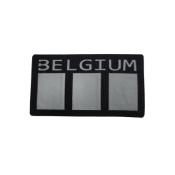 Belgium Flag Laser Cut Patch Black/Reflective-L