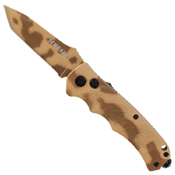 Desert Camo Blade & Handle Push Button Lock Folding Knife