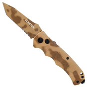 Desert Camo Blade & Handle Push Button Lock Folding Knife