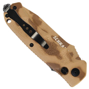 Desert Camo Blade & Handle Push Button Lock Folding Knife
