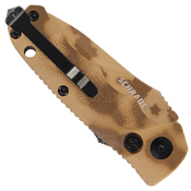 Mini Desert Camo Handle with Push Button Lock Folding Knife