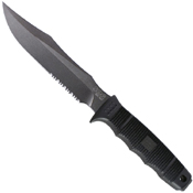 SEAL Team Half Serrated Edge Fixed Blade Knife