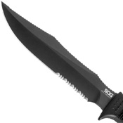 SEAL Team Elite Half Serrated Edge Fixed Blade Knife