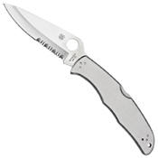 Spyderco Endura 4 Stainless Steel Handle Folding Knife