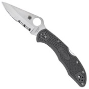 Spyderco Delica 4 FRN Handle Half Serrated Edge Folding Knife