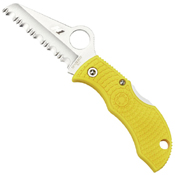 Manbug Salt Sheepsfoot Blade Folding Knife - Yellow