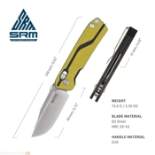 SRM Rubik Tactical 7228L Folding Knife