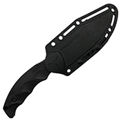 Obsidian Half Serrated Black Fixed Knife