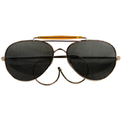 Aviator Air Force Style Sunglasses W Printed Case & Box