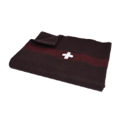 Swiss Military Style Wool Blanket with Cross