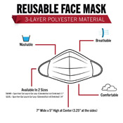 Half Skull Reusable 3-Layer Face Mask