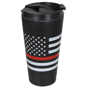 Thin Red Line Flag Travel Mug