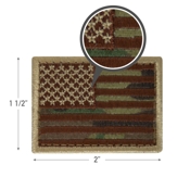 Mini US Flag Patch With Hook Back