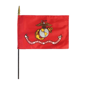 USMC Mini 4 Inch X 6 Inch American Flag