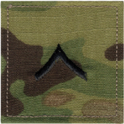 Official U.S. Made Embroidered Rank Insignia - Private