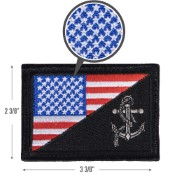 US Flag / USN Anchor Patch w/ Hook Back
