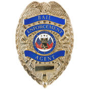 Deluxe Gold Bail Enforcement Agent Badge