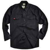 Mens Black Vintage Fatigue Shirt