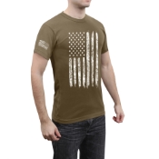 Distressed US Flag Athletic Fit T-Shirt