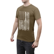 Distressed US Flag Athletic Fit T-Shirt