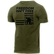 Ultra Force Freedom Isn't Free US Flag Print T-Shirt