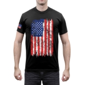 Distressed US Flag Athletic Fit T-Shirt