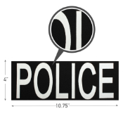 Police Patch W/ Hook Back