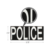 Police Patch W/ Hook Back