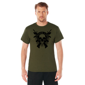 Ultra Force Molon Labe Skull Printed T-Shirt