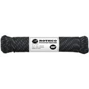 Black W Reflective Tracers Polyester Paracord