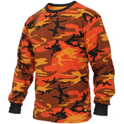 Mens Long Sleeve Camo T-Shirt