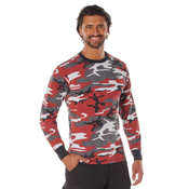 Mens Long Sleeve Camo T-Shirt
