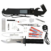 Deluxe Adventurer Survival Fixed Blade Knife w/ Kit