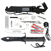 Deluxe Adventurer Survival Fixed Blade Knife w/ Kit