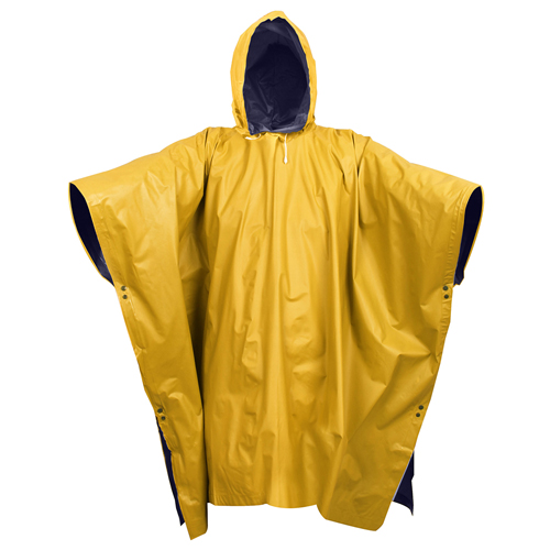 Navy Blue-Yellow Reversible PVC Poncho