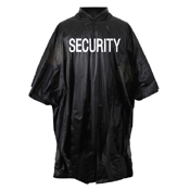 Security Black Vinyl Poncho
