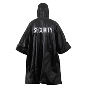 Security Black Vinyl Poncho