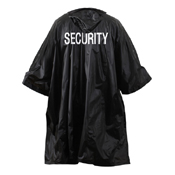 Security Black Vinyl Poncho