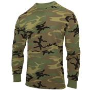 Ultra Force Long Sleeve Vintage T-Shirt - Woodland Camo
