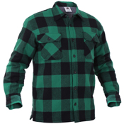 Mens Extra Heavyweight Buffalo Plaid Sherpa-Lined Flannel Shirts