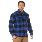 Mens Extra Heavyweight Buffalo Plaid Sherpa-Lined Flannel Shirts