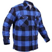 Mens Extra Heavyweight Buffalo Plaid Sherpa-Lined Flannel Shirts