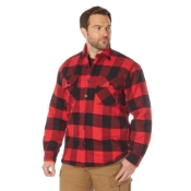Mens Extra Heavyweight Buffalo Plaid Sherpa-Lined Flannel Shirts