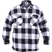 Mens Extra Heavyweight Buffalo Plaid Sherpa-Lined Flannel Shirts