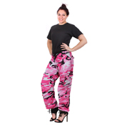 Women Paratrooper Colored Camo Fatigues Pant