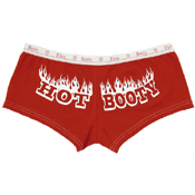 Womens Red Firefighter Hot Booty Booty Shorts