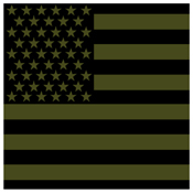 Subdued US Flag Bandana - Olive Drab