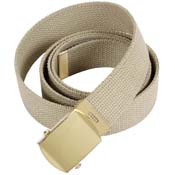 54 Inch Military Gold Buckle Web Belts