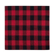 Plaid Bandana - Red - One Size 